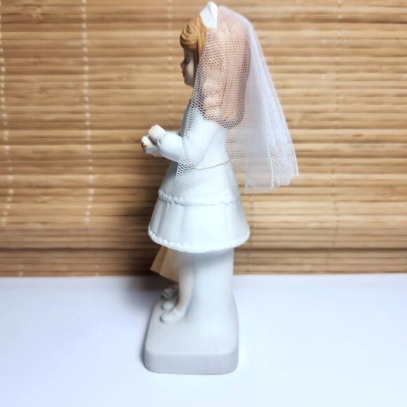 Enesco My First Communion Prayer Vintage 1981 Girl Figurine with Prayer … - Picture 5 of 9